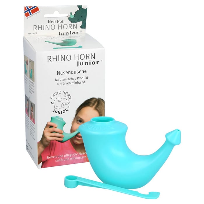 Rhino Horn Junior Nasendusche in Türkisblau)