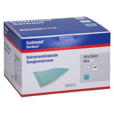 Cutimed Sorbact Saugkompressen 10x10 cm