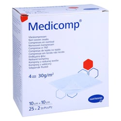 Medicomp Vlieskomp.steril 10x10 cm 4fach B2B Medical