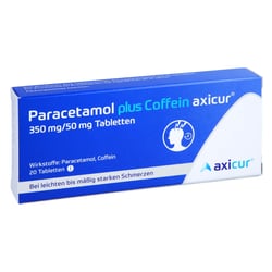 Paracetamol plus Coffein axicur 350 mg/50 mg