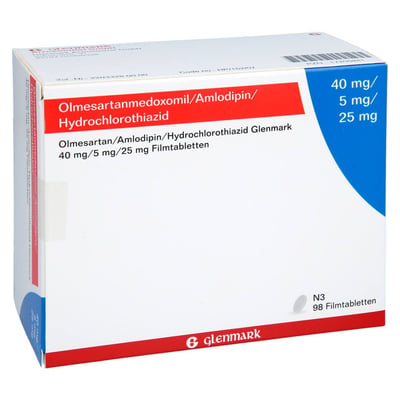 Olmesartan/Amlodipin/Hydrochlorothiazid Glenmark 40/5/25 mg
