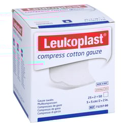 Leukoplast Compress Cotton Gauze STE 5X5 8f