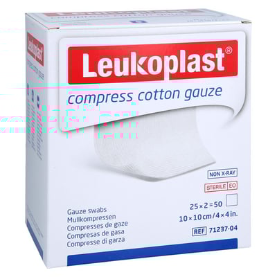 Leukoplast Compress Cotton Gauze STE 10X10 8f