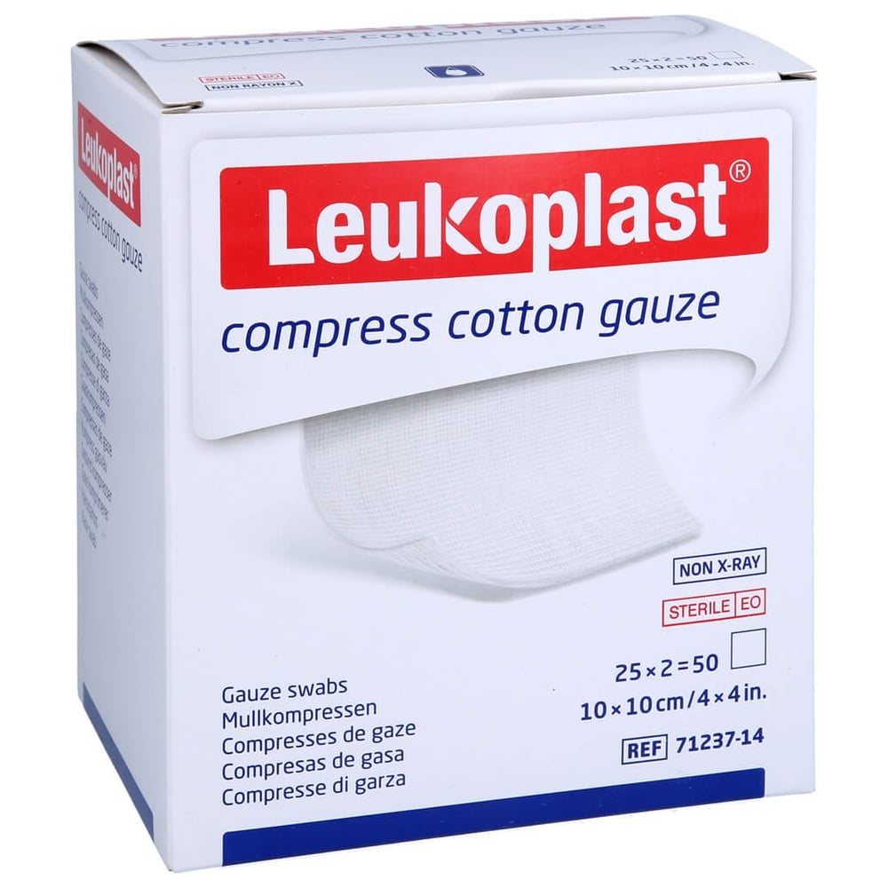 Leukoplast Compress Cotton Gauze STE 10X10 12f