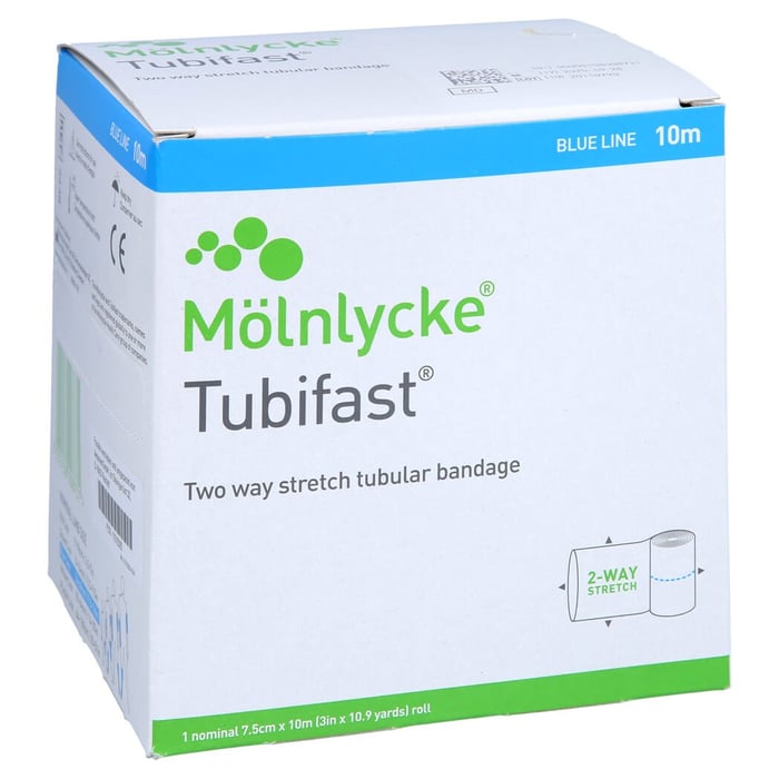 Tubifast 2-Way Stretch 7,5 cmx10 m blau