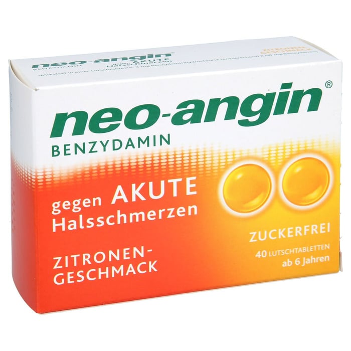 Neo-Angin Benzydamin gegen akute Halsschmerzen Zitronengeschmack 3mg