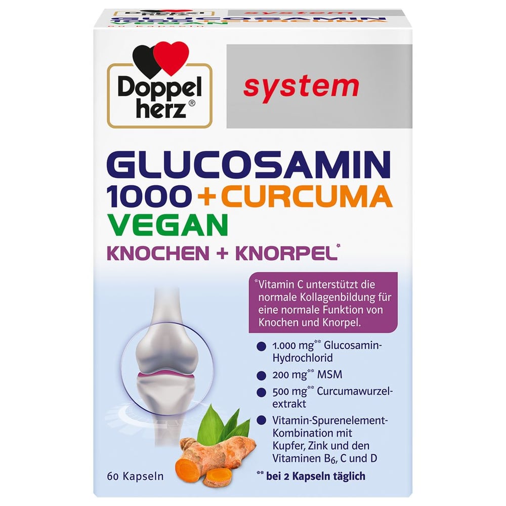 Doppelherz Glucosamin 1000 + Curcuma Vegan system