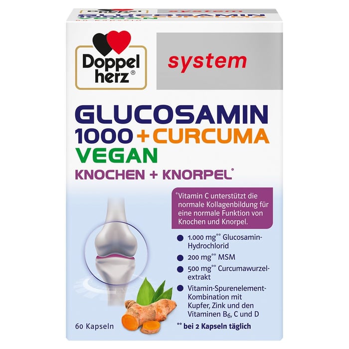 Doppelherz Glucosamin 1000 + Curcuma Vegan system