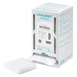 Ligasano weiß Verband 2x10x10 cm steril