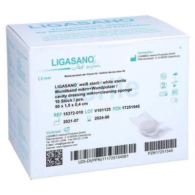 Ligasano weiß Wundband mikro 0,4x1,5x50 cm steril
