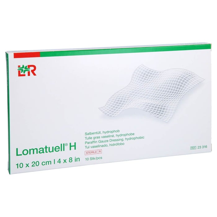 Lomatuell H Salbentüll 10x20 cm steril