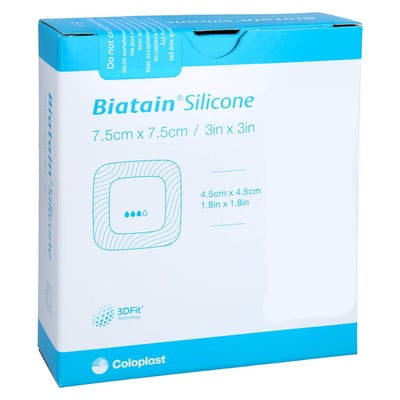 Biatain Silicone Schaumverband 7,5x7,5 cm Produktbild 1