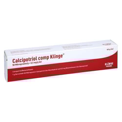 Calcipotriol comp Klinge 50 Mikrogramm/g + 0,5 mg/g