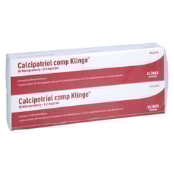 Calcipotriol comp Klinge 50 Mikrogramm/g + 0,5 mg/g