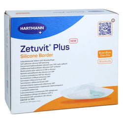 Zetuvit Plus Silicone Border 8x8 cm