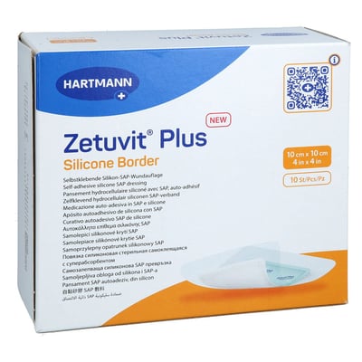 Zetuvit Plus Silicone Border 10x10cm