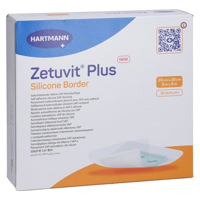 Zetuvit Plus Silicone Border 20x20 cm