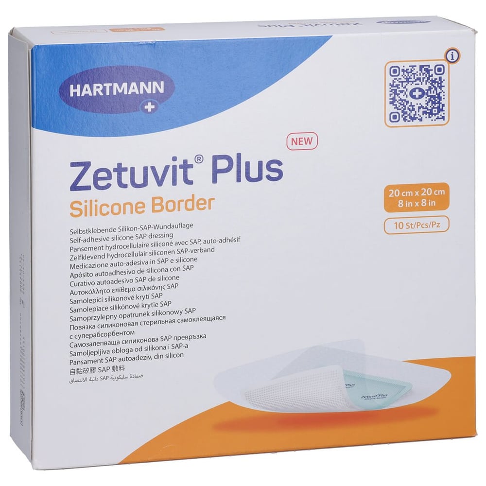 Zetuvit Plus Silicone Border 20x20cm