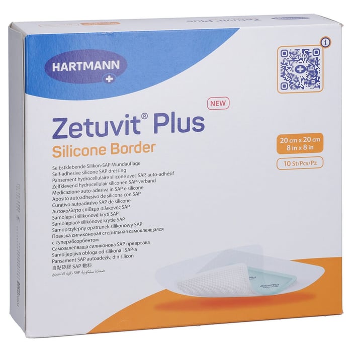 Zetuvit Plus Silicone Border 20x20cm