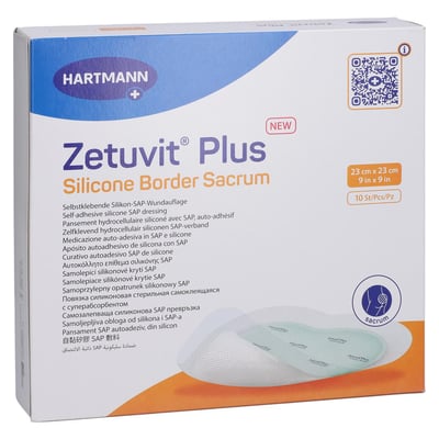 Zetuvit Plus Silicone Border Sacrum 23x23 cm Produktbild 1