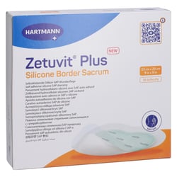 Zetuvit Plus Silicone Border Sacrum 23x23cm