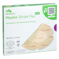 Mepilex Border Flex Schaumverb.haft.7.8x10 cm oval