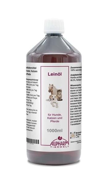 Leinöl (kaltgepresst) für Haustiere und Pferde