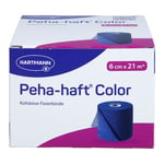 Peha-haft Color Fixierbinde latexfrei 6 cm x 21m blau