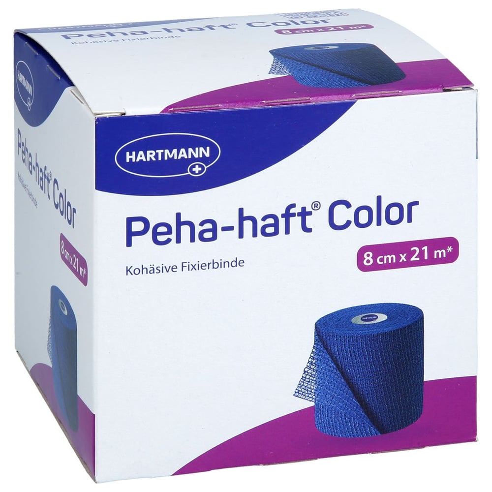 Peha-haft Color Fixierb. latexfrei 8cm x 21m blau