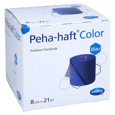 Peha-haft Color Fixierb. latexfrei 8cm x 21m blau