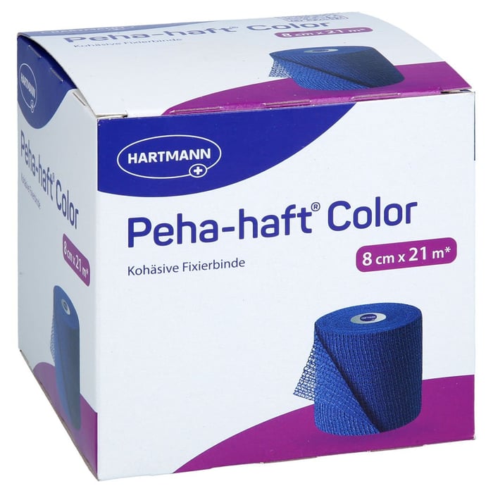 Peha-haft Color Fixierb. latexfrei 8cm x 21m blau