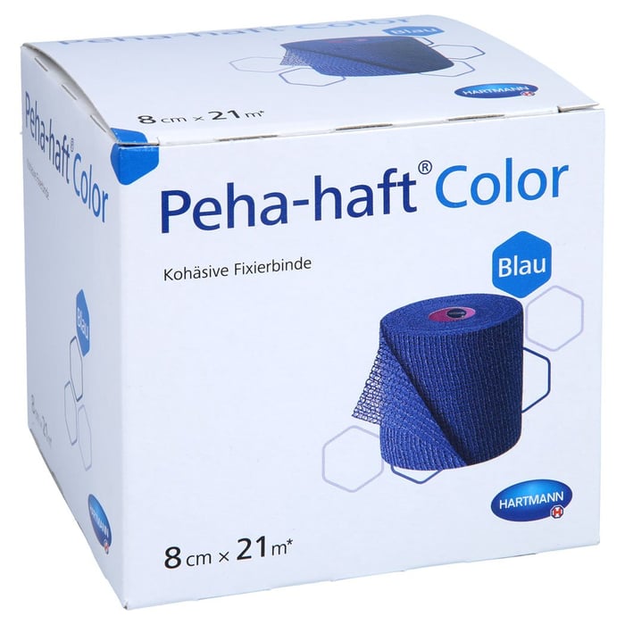 Peha-haft Color Fixierb. latexfrei 8cm x 21m blau