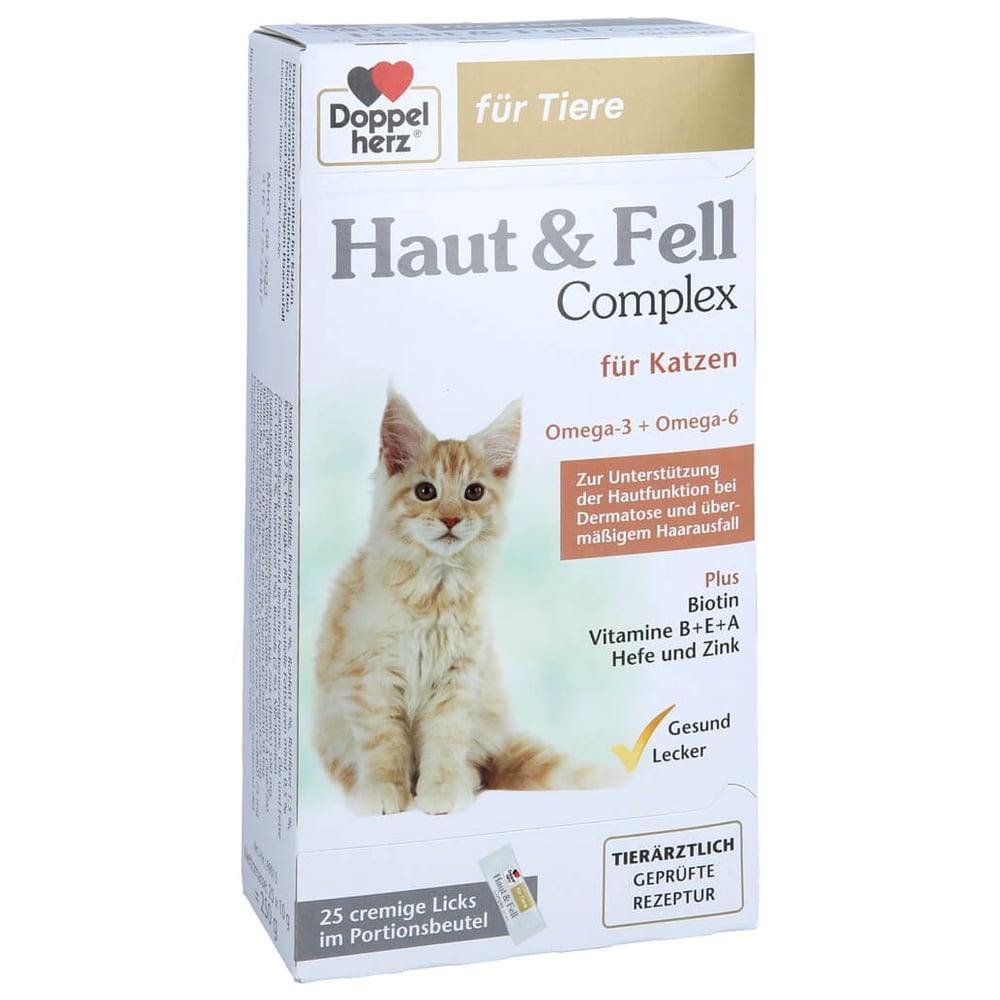 Doppelherz für Tiere Haut&Fell Complex für Katzen