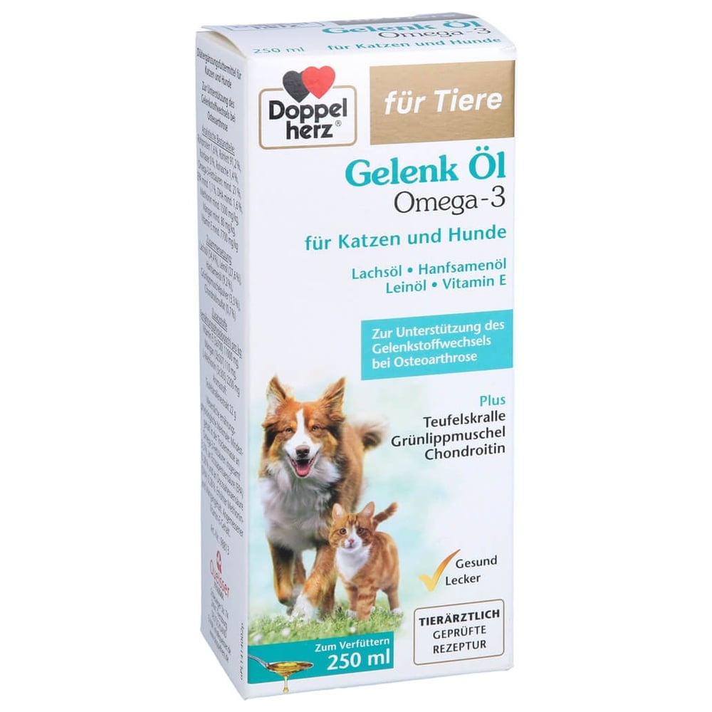 Doppelherz für Tiere Gelenk Öl für Katzen + Hunde