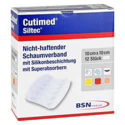 Cutimed Siltec Schaumverband 10x10 cm nicht haftend