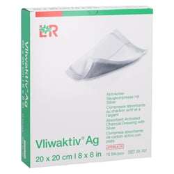 Vliwaktiv Ag Aktivkohle Saugkomp.m.Silber 20x20 cm