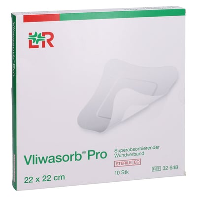 Vliwasorb Pro superabsorb.Komp.steril 22x22 cm