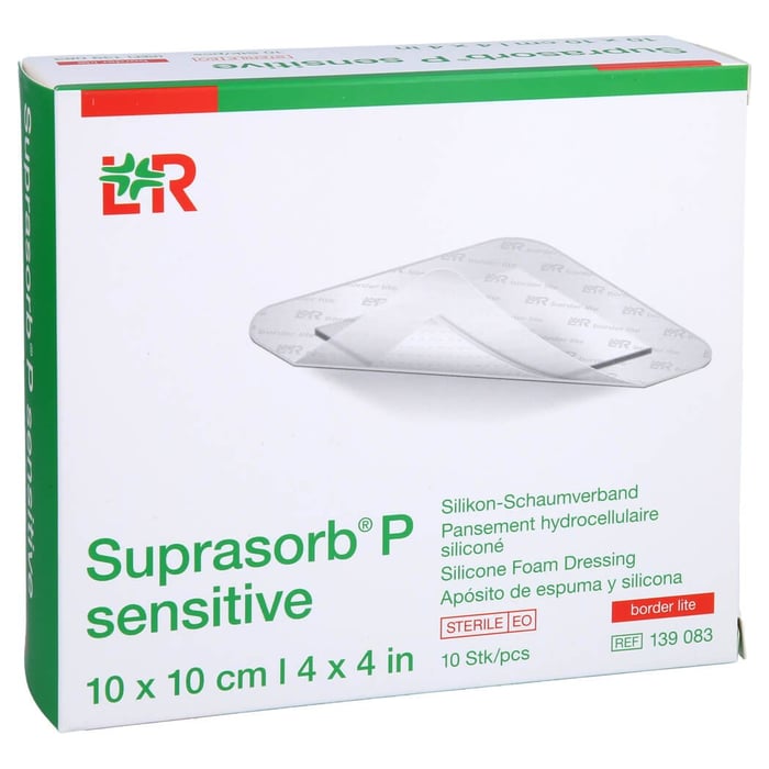 Suprasorb P sensitive PU-Schaumv.bor.lite 10x10cm
