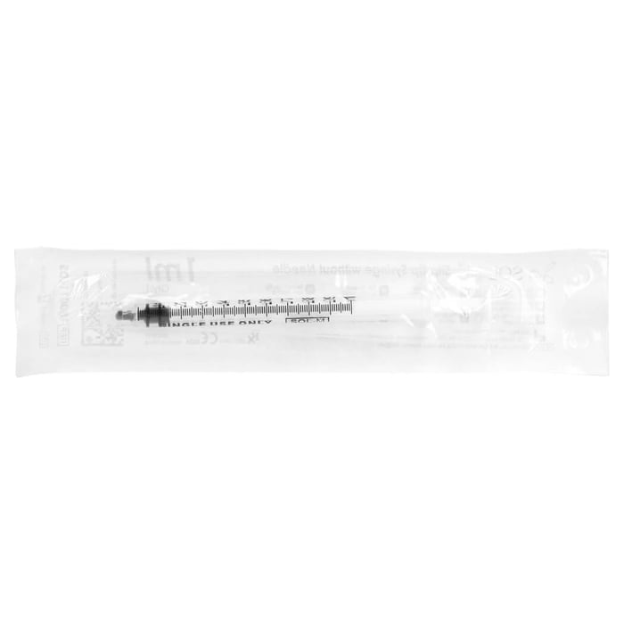 SOL-M 1 ml Spritze m.weißem Kolben