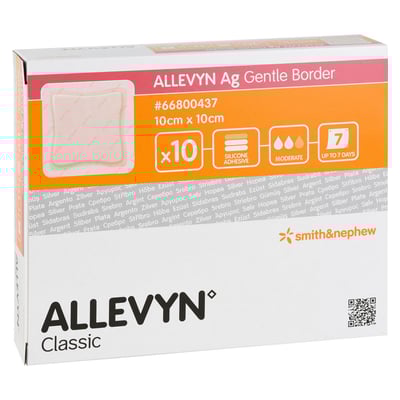 Allevyn Ag Gentle Border 10x10 cm Wundverband