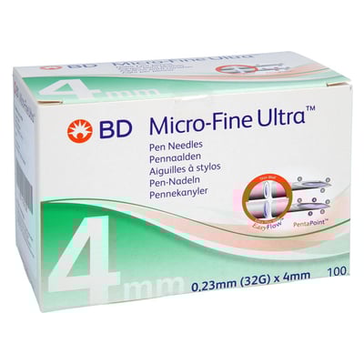 BD Micro-fine Ultra Pen-Nadeln 0,23x4 mm 32 G Crosp Medical