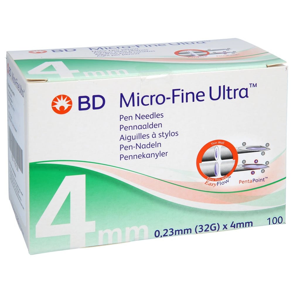 Bd Micro-fine Ultra Pen-Nadeln 0,23x4 mm 32 G