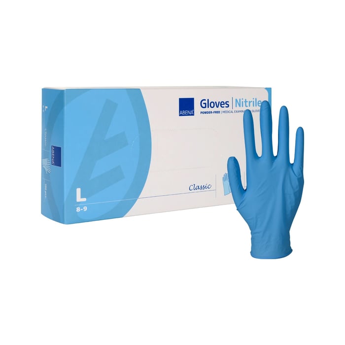 Abena Classic Nitril Unt.Hands.unste.pf L blau