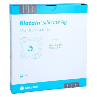 Biatain Silicone Ag Schaumverband 10x10 cm Docpharm