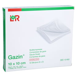 Gazin Kompr 10x10 cm 8f St
