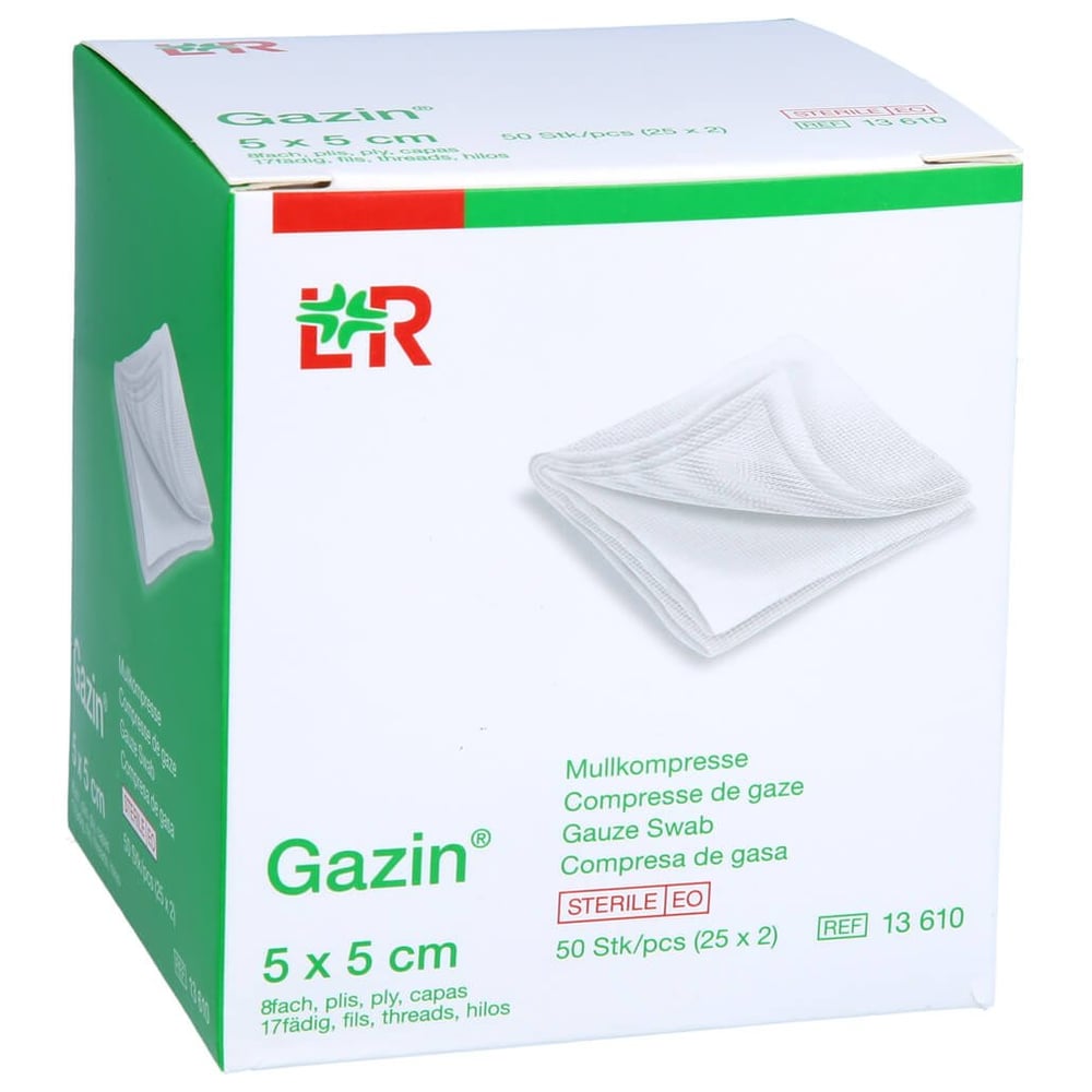 Gazin Kompr 5x5cm 8fach St