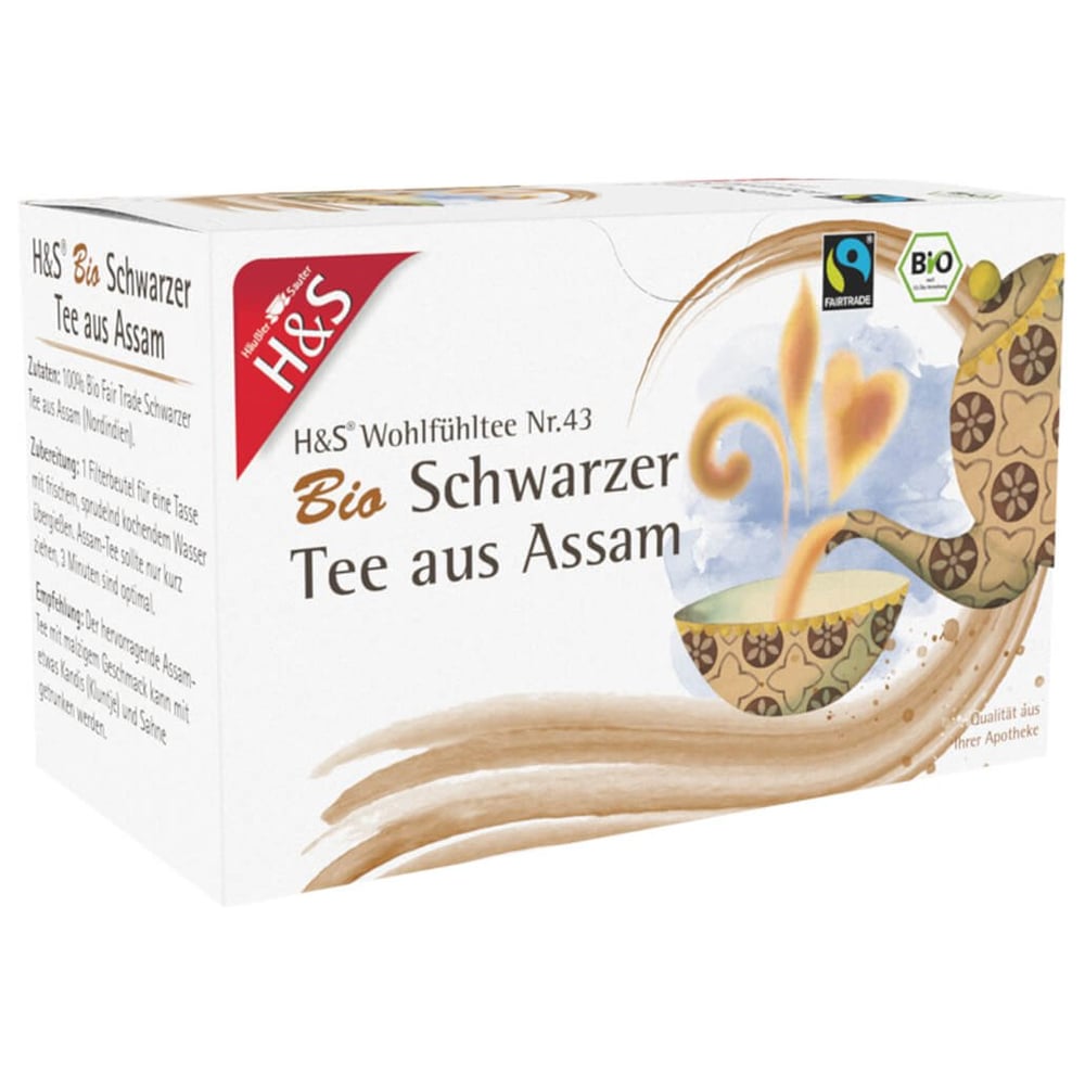 H&S Bio Schwarzer Tee aus Assam Filterbeutel