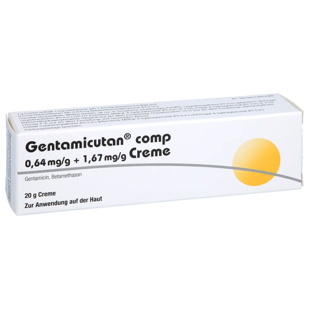 Gentamicutan comp 0.64 mg/g + 1.67 mg/g Creme