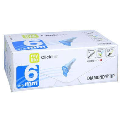 Mylife Clickfine Pen-Nadeln 6 mm 31 G Diamond Tip