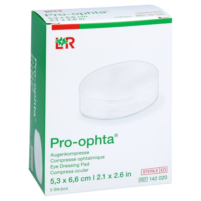 PRO-OPHTA Augenkompresse 5,3x6,6 cm steril
